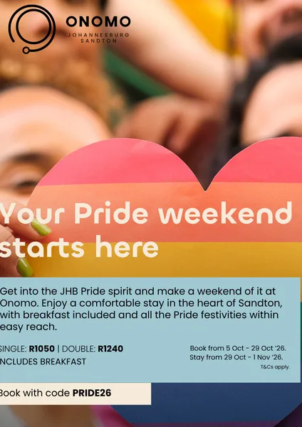 Your Pride weekend at the Onomo Hotel, Sandton