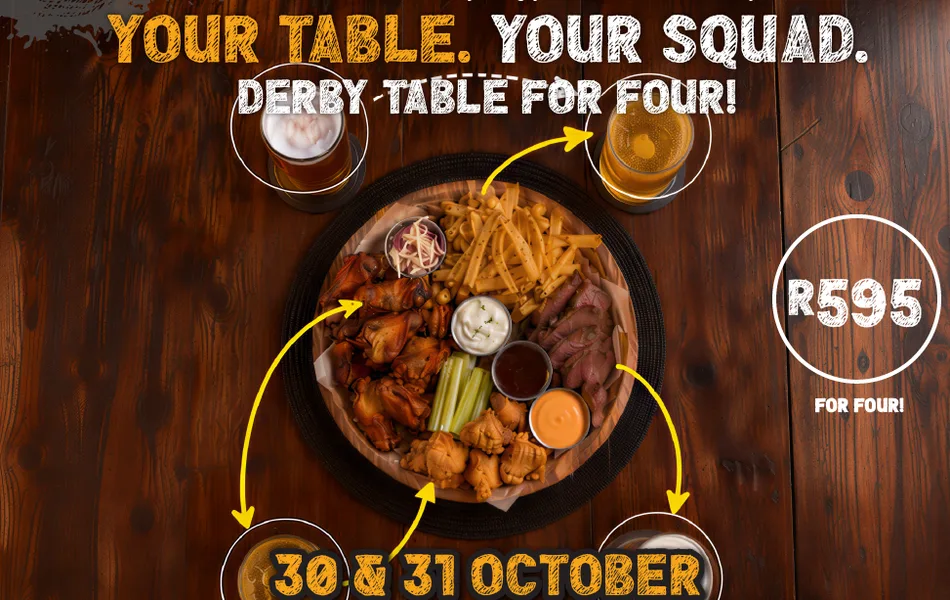 Table for 4 at The Bull Run, Sandton